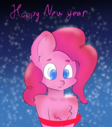 Size: 1196x1362 | Tagged: safe, artist:generallegion, pinkie pie, g4, female, happy new year, holiday, snow, snowfall, solo