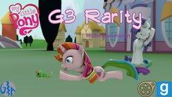 Size: 1191x670 | Tagged: safe, artist:gameact3, rarity, rarity (g3), caterpie, g3, g4, 3d, download at source, g3 to g4, generation leap, gmod, pokémon