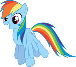 Size: 5995x5287 | Tagged: safe, artist:dusk2k, rainbow dash, pegasus, pony, g4, rarity investigates, absurd resolution, female, flying, happy, mare, simple background, smiling, solo, transparent background, vector