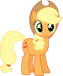 Size: 5001x6001 | Tagged: safe, artist:dusk2k, applejack, earth pony, pony, g4, the best night ever, absurd resolution, applejack's hat, cowboy hat, female, hat, looking at you, mare, simple background, solo, transparent background, vector