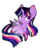 Size: 750x927 | Tagged: safe, artist:fuyusfox, twilight sparkle, alicorn, pony, g4, chibi, female, looking at you, obtrusive watermark, rainbow power, simple background, solo, transparent background, twilight sparkle (alicorn), watermark