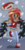 Size: 740x1500 | Tagged: safe, artist:rockset, sunset shimmer, equestria girls, g4, christmas, clothes, costume, female, hat, holiday, looking at you, open mouth, santa costume, santa hat, snow, socks, solo, stockings, thigh highs