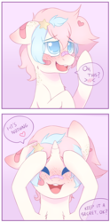 Size: 1437x2896 | Tagged: safe, artist:adostume, oc, oc only, oc:bubble bliss, pony, unicorn, comic, cute, femboy, horn, male, small horn, solo