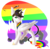 Size: 2680x2652 | Tagged: safe, artist:brinxx-creations, oc, oc only, oc:lightning bliss, oc:twink, alicorn, pony, alicorn oc, goggles, high res, looking at you, rainbow alicorn, rainbow hair, simple background, smiling, solo, transparent background, twink