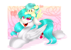Size: 4500x3200 | Tagged: safe, artist:bl--blacklight, oc, oc only, pegasus, pony, cute, female, filly, heart, mare, smiling