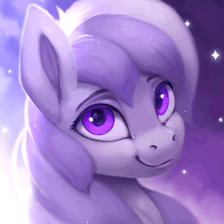 Size: 500x500 | Tagged: safe, artist:rodrigues404, oc, oc only, oc:starstorm slumber, pony, animated, blinking, cinemagraph, female, looking at you, mare, smiling