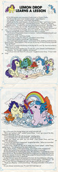 Size: 538x1580 | Tagged: safe, cherries jubilee, cotton candy (g1), duck soup, gusty, lemon drop, lickety-split, majesty, medley, posey, sprinkles (g1), pony, comic:my little pony (g1), g1, bow, dream castle, female, food, horn, letter, oats, story, tail bow, that pony sure does love flowers, twirled her magic horn, waterfall