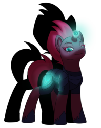 Size: 2078x2642 | Tagged: safe, artist:mynder, tempest shadow, pony, unicorn, g4, my little pony: the movie, armor, broken horn, eye scar, glowing horn, high res, hoof shoes, horn, scar, simple background, sparking horn, transparent background