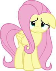 Size: 3530x4500 | Tagged: safe, artist:slb94, fluttershy, g4, cute, floppy ears, frown, nervous, sad, sadorable, shy, shyabetes, simple background, transparent background, vector