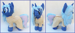 Size: 1674x743 | Tagged: safe, artist:lilmoon, oc, oc only, oc:halo, pony, unicorn, clothes, dress, female, irl, mare, photo, plushie, solo