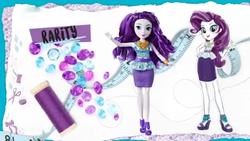 Size: 1280x720 | Tagged: safe, rarity, equestria girls, g4, my little pony equestria girls: better together, doll, female, rarity peplum dress, solo, toy