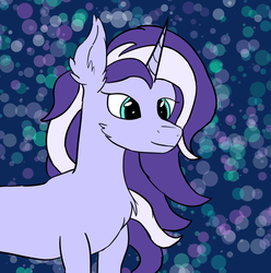 Size: 1396x1408 | Tagged: safe, artist:mynillion, oc, oc only, oc:mynillia, pony, unicorn, cheek fluff, chest fluff, ear fluff, fluffy, solo, space background