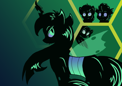 Size: 1280x905 | Tagged: safe, artist:thedigodragon, oc, oc only, changeling, changeling queen, pony, fanfic:aspirations of an aspiring queen, changeling queen oc, fanfic, fanfic art, not chrysalis