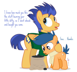 Size: 825x780 | Tagged: safe, artist:dm29, first base, flash sentry, earth pony, pegasus, pony, g4, brothers, clothes, coal, colt, duo, foal, it's a pony kind of christmas, male, orange bros, pop fly, simple background, stallion, sweater, transparent background, voice actor joke