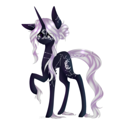 Size: 1500x1500 | Tagged: safe, artist:hyshyy, oc, oc only, oc:silver raven, pony, unicorn, female, mare, raised hoof, simple background, solo, transparent background