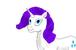 Size: 1024x683 | Tagged: safe, artist:horsesplease, rarity, g4, chest fluff, female, paint tool sai, smiling, solo