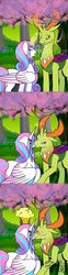 Size: 1024x4099 | Tagged: safe, artist:dark-x-light, princess flurry heart, thorax, changedling, changeling, pony, g4, blushing, explosion, female, king thorax, kiss on the lips, kissing, magic, male, older, ship:flurrax, shipping, straight, watermark