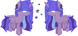 Size: 2188x1018 | Tagged: safe, artist:emerald-bliss, oc, oc only, alicorn, pony, alicorn oc, ear piercing, earring, female, flying, jewelry, magical lesbian spawn, mare, offspring, parent:princess luna, parent:twilight sparkle, parents:twiluna, piercing, simple background, solo, transparent background