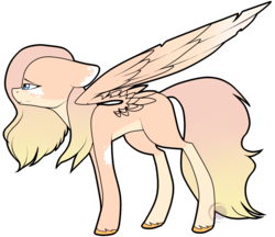 Size: 2269x1962 | Tagged: safe, artist:eclispeluna, oc, oc only, pegasus, pony, magical lesbian spawn, offspring, parent:applejack, parent:fluttershy, parents:appleshy, simple background, solo, transparent background