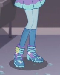 Size: 259x322 | Tagged: safe, screencap, trixie, equestria girls, g4, my little pony equestria girls: better together, rarity investigates: the case of the bedazzled boot, rarity investigates: the case of the bedazzled boot: trixie, boots, clothes, cropped, high heel boots, legs, pictures of legs, shoes, sneakers, socks
