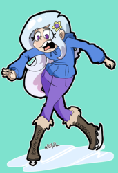 Size: 2336x3419 | Tagged: safe, artist:flan, trixie, human, equestria girls, g4, female, high res, humanized, ice skates, ice skating, skates, skating, solo