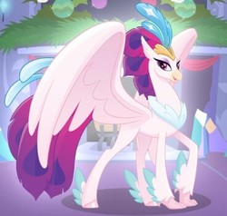 Size: 368x351 | Tagged: safe, gameloft, queen novo, classical hippogriff, hippogriff, g4, my little pony: the movie, crack is cheaper, female, solo