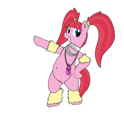 Size: 540x540 | Tagged: safe, artist:kushina13, pacific glow, pony, g4, belly button, bipedal, female, glowbetes, glowstick, leg warmers, pacifier, pigtails, simple background, solo, twintails, white background