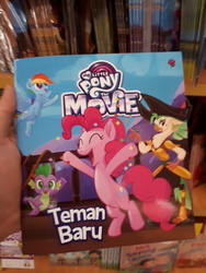 Size: 4608x3456 | Tagged: safe, pinkie pie, rainbow dash, spike, dragon, g4, my little pony: the movie, indonesia, indonesian