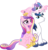 Size: 3000x3148 | Tagged: safe, artist:cloudy glow, artist:parclytaxel, princess cadance, princess flurry heart, shining armor, alicorn, pony, unicorn, g4, once upon a zeppelin, .ai available, family, folded wings, high res, raised hoof, simple background, sitting, spread wings, transparent background, vector, wings