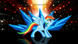 Size: 2560x1440 | Tagged: safe, artist:aloopyduck, artist:glancojusticar, artist:quasdar, edit, rainbow dash, pegasus, pony, g4, abstract background, angry, effects, epic, female, mare, reflection, solo, vector, wallpaper, wallpaper edit
