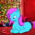 Size: 1280x1280 | Tagged: safe, artist:merrowbro, oc, oc only, pony, candy, candy cane, celebration, christmas, christmas tree, food, frown, holiday, lying down, ponyloaf, prone, solo, tree