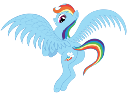 Size: 4096x3112 | Tagged: safe, artist:mfg637, rainbow dash, pony, g4, .svg available, backwards cutie mark, digital art, female, flying, looking back, simple background, solo, spread wings, svg, transparent background, vector, wings