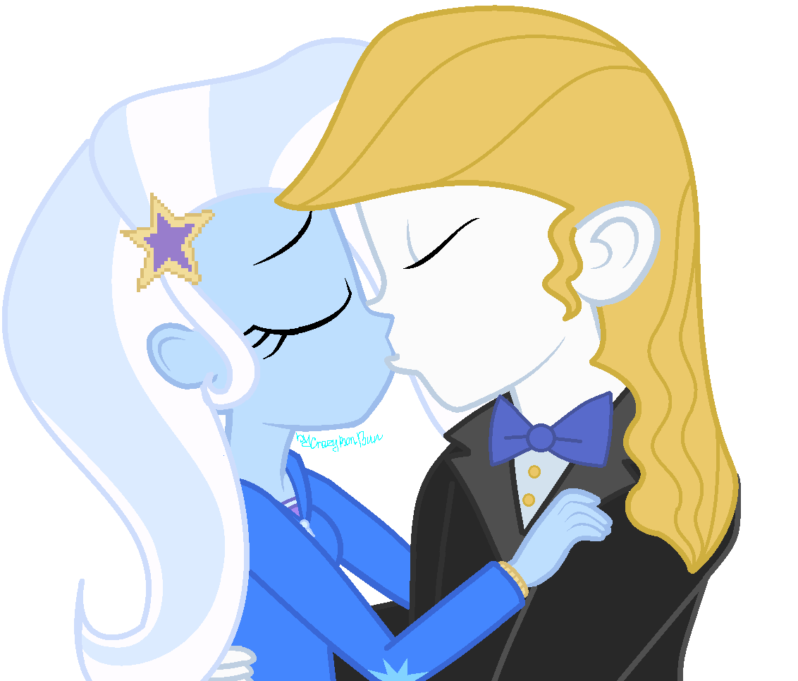 Safe Artist Crazybonbun Prince Blueblood Trixie Equestria Girls G Equestria