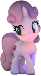 Size: 1051x1920 | Tagged: dead source, safe, artist:fillerartist, sweetie belle, pony, unicorn, g4, 3d, blender, blender cycles, cute, cutie mark, diasweetes, female, filly, looking away, simple background, solo, the cmc's cutie marks, transparent background, worried