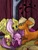 Size: 1512x1992 | Tagged: safe, artist:incendiarymoth, applejack, fluttershy, pinkie pie, earth pony, pegasus, pony, g4, appleshypie, cuddling, female, lesbian, mare, on back, polyamory, ponytail, prone, ship:applepie, ship:appleshy, ship:flutterpie, shipping