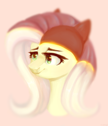 Size: 935x1088 | Tagged: safe, artist:misscupcake333, fluttershy, pegasus, pony, g4, bust, female, looking away, portrait, solo