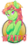 Size: 413x638 | Tagged: safe, artist:halley-valentine, tree hugger, earth pony, pony, g4, female, green fur, heart eyes, hippie, lidded eyes, looking at you, mare, purple eyes, solo, waifu, waifu badge, wingding eyes