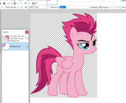 Size: 850x697 | Tagged: safe, anonymous artist, pinkie pie, spitfire, pony, g4, female, paint.net, recolor, solo