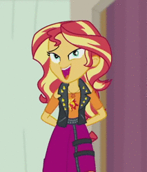 Size: 444x522 | Tagged: safe, screencap, sunset shimmer, constructive criticism, equestria girls, g4, my little pony equestria girls: better together, adorasexy, animated, cute, female, geode of empathy, hips, no sound, sexy, shimmerbetes, solo, webm