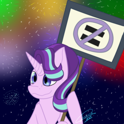 Size: 1000x1000 | Tagged: safe, artist:dr-papa, starlight glimmer, pony, g4, female, fireworks, solo