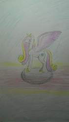 Size: 720x1280 | Tagged: safe, artist:劉盈孜, princess cadance, pony, g4, female, solo, traditional art