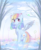 Size: 594x723 | Tagged: safe, artist:windymils, rainbow dash, pegasus, pony, g4, alternate hairstyle, cute, dashabetes, female, mare, multicolored hair, solo, tree