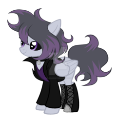 Size: 1024x1074 | Tagged: safe, artist:magicdarkart, oc, oc only, pegasus, pony, black sclera, clothes, female, mare, simple background, solo, transparent background, watermark