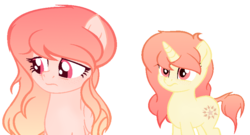 Size: 842x454 | Tagged: safe, artist:venomns, oc, oc only, oc:amber, oc:soleil, pegasus, pony, unicorn, base used, female, mare, simple background, transparent background