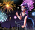 Size: 1300x1110 | Tagged: safe, artist:racoonsan, starlight glimmer, human, g4, balcony, breasts, building, busty starlight glimmer, city, cleavage, clothes, cute, dress, eyebrows, female, fireworks, glimmerbetes, happy, happy new year 2018, horn, horned humanization, humanized, long nails, new year, new years eve, night, open mouth, open smile, smiling, solo