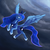 Size: 3000x3000 | Tagged: safe, artist:papygai4ik, princess luna, alicorn, pony, g4, female, flying, high res, mare, solo