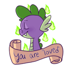 Size: 900x900 | Tagged: safe, artist:thebirbdraws, spike, dragon, g4, male, old banner, simple background, solo, transparent background