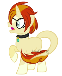 Size: 1024x1246 | Tagged: safe, artist:sapiira, oc, oc only, oc:caspian, pony, unicorn, glasses, leonine tail, male, simple background, solo, stallion, transparent background