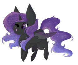 Size: 4297x3593 | Tagged: safe, artist:crazllana, oc, oc only, oc:lunar equinox, alicorn, pony, female, high res, mare, one eye closed, simple background, solo, tongue out, transparent background, wink