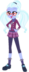 Size: 234x566 | Tagged: safe, artist:ra1nb0wk1tty, sugarcoat, equestria girls, g4, my little pony equestria girls: friendship games, clothes, crystal prep academy uniform, female, glasses, hand on hip, leggings, school uniform, shoes, simple background, skirt, sock, solo, transparent background